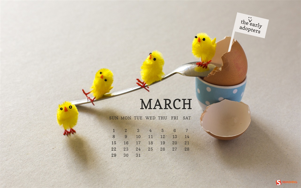 Март 2015 Календарь обои (2) #5 - 1280x800