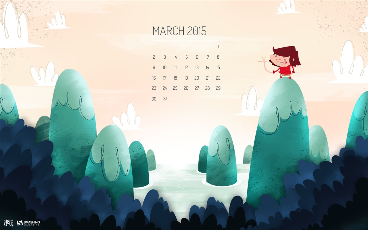 Март 2015 Календарь обои (2) #10 - 1280x800