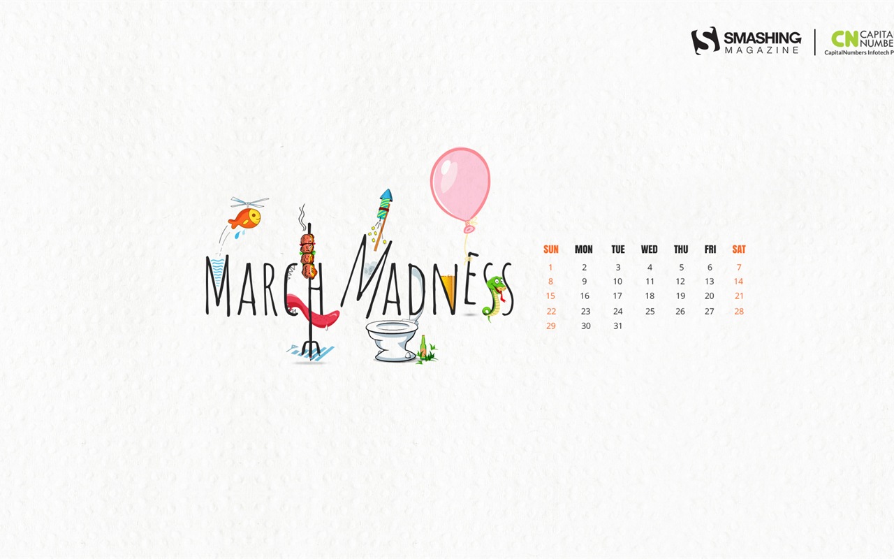 Март 2015 Календарь обои (2) #13 - 1280x800
