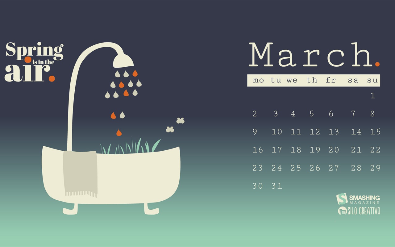 Март 2015 Календарь обои (2) #17 - 1280x800