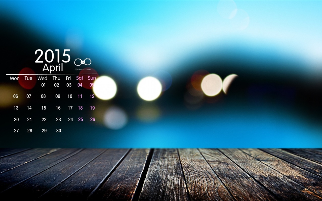 April 2015 calendar wallpaper (2) #2 - 1280x800