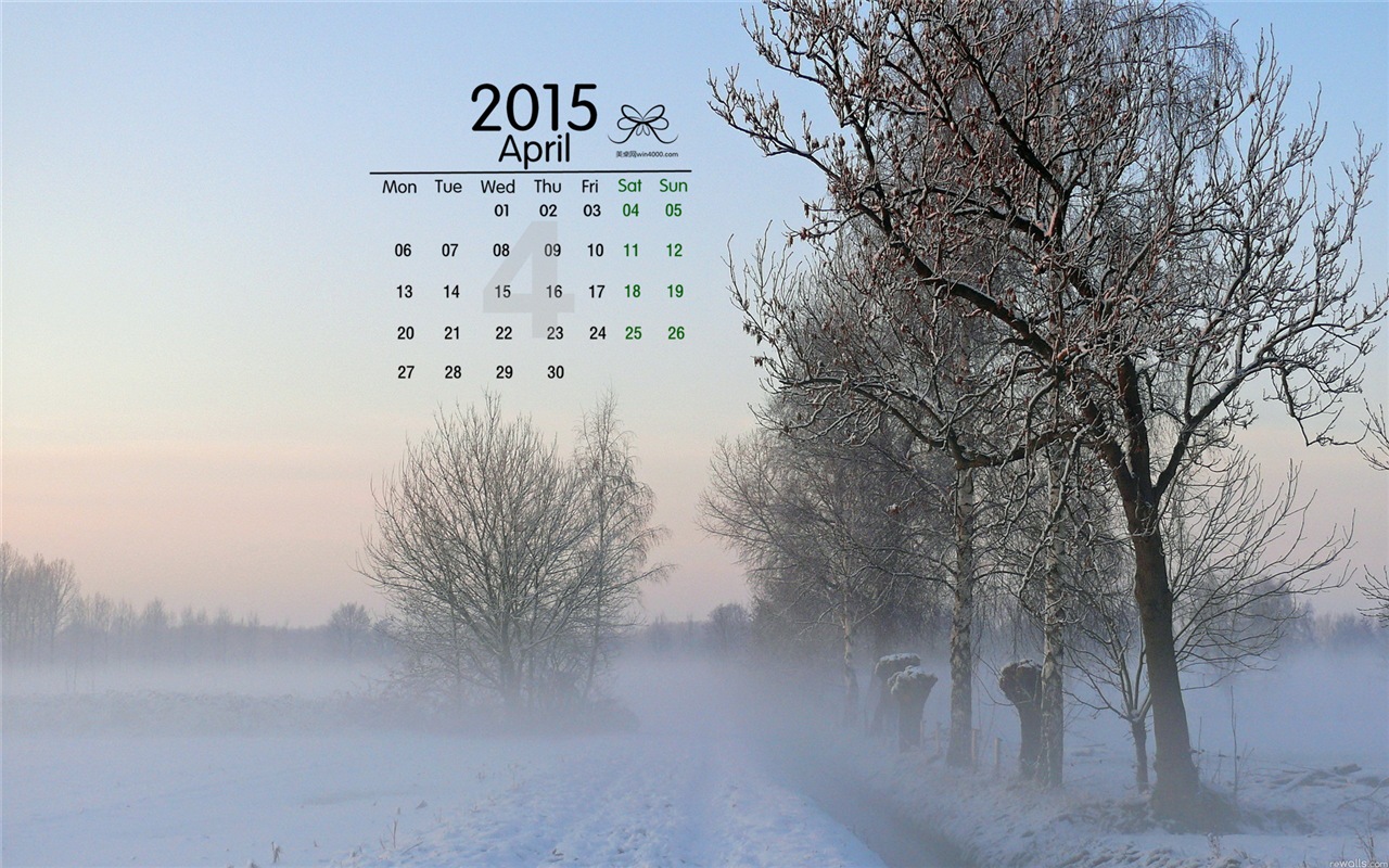 April 2015 Kalender Wallpaper (2) #10 - 1280x800