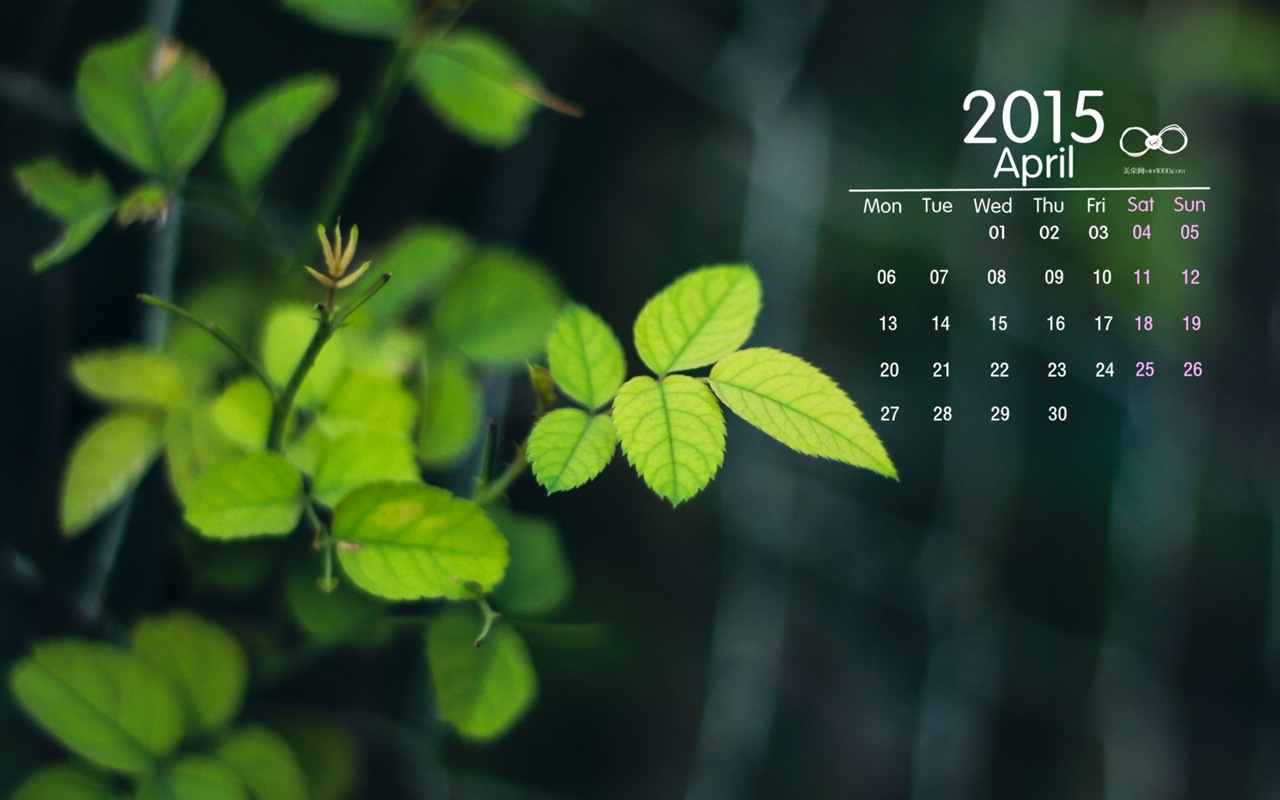 Dubna 2015 kalendář tapety (2) #14 - 1280x800