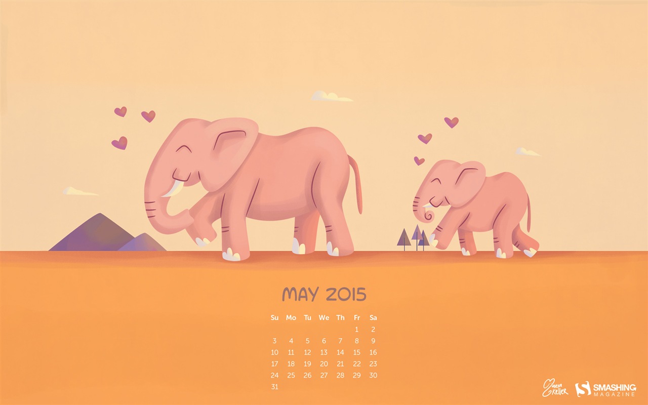 Mai 2015 Kalender Wallpaper (2) #20 - 1280x800