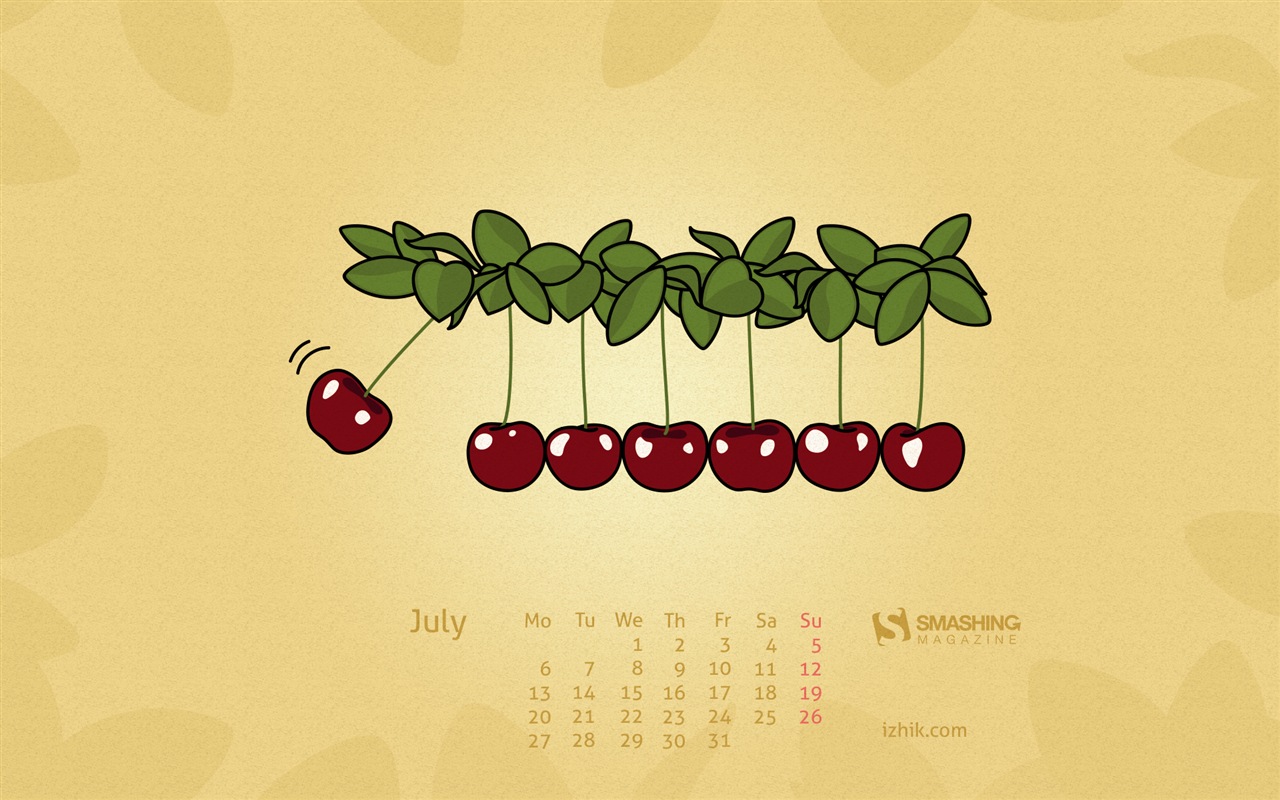 Juli 2015 Kalender Wallpaper (2) #17 - 1280x800