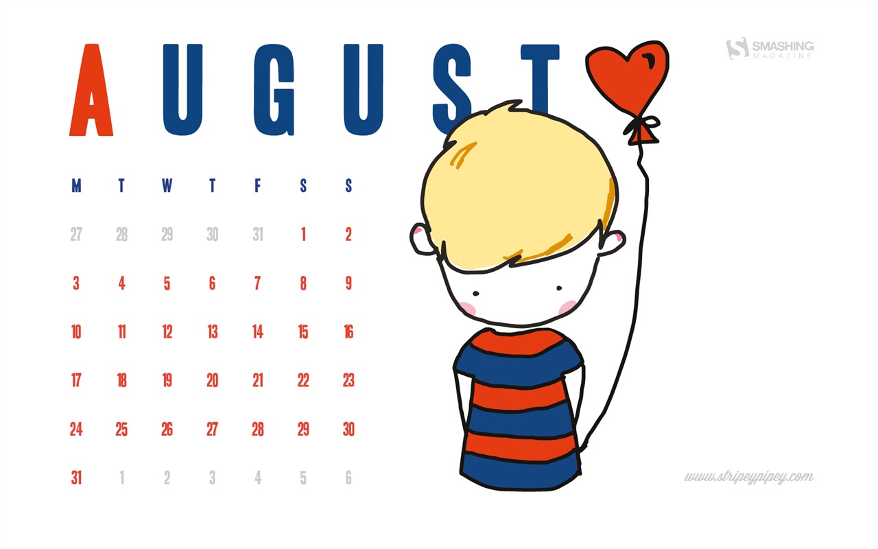 August 2015 Kalender Wallpaper (2) #10 - 1280x800