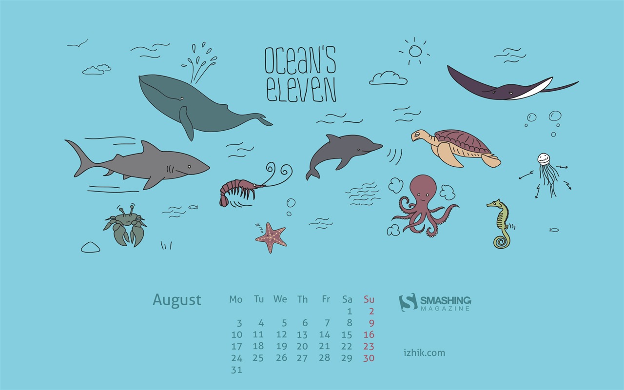 August 2015 Kalender Wallpaper (2) #20 - 1280x800