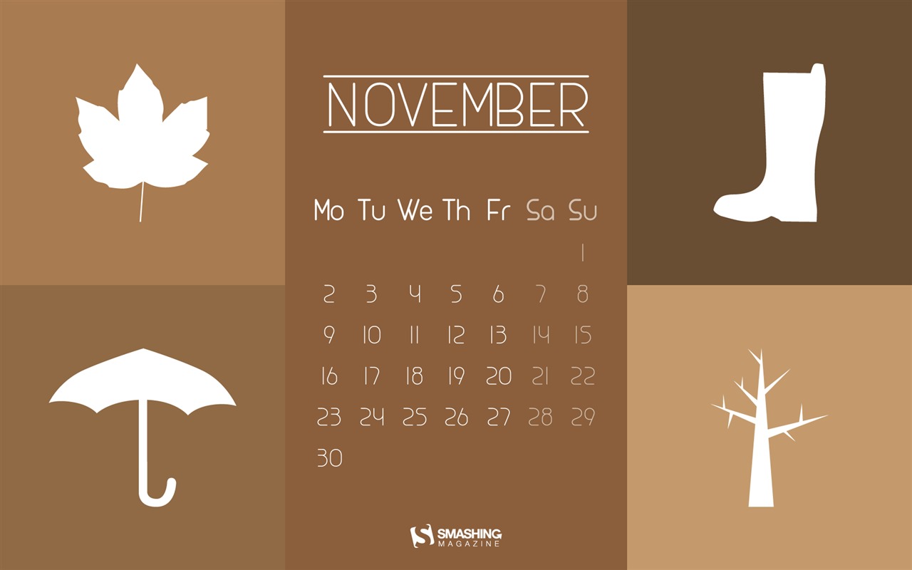 November 2015 Calendar wallpaper (2) #12 - 1280x800
