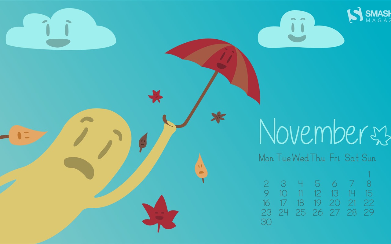 November 2015 Kalender Wallpaper (2) #14 - 1280x800