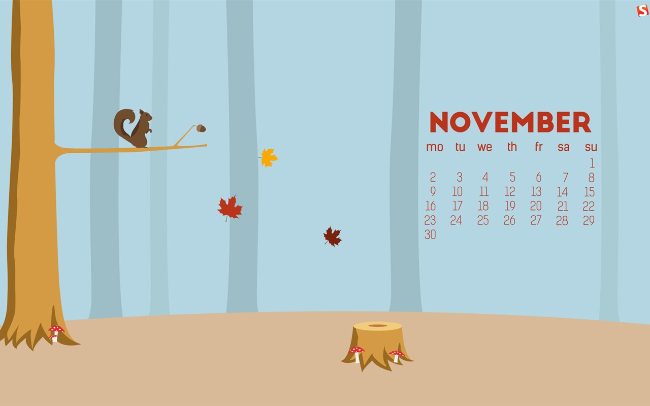 November 2015 Calendar wallpaper (2) #15 - 1280x800