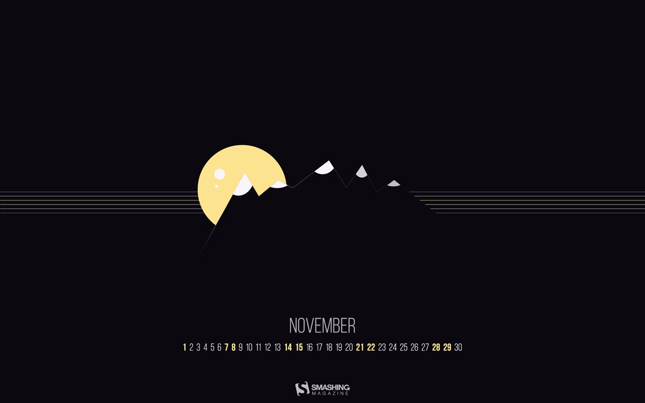 November 2015 Calendar wallpaper (2) #16 - 1280x800