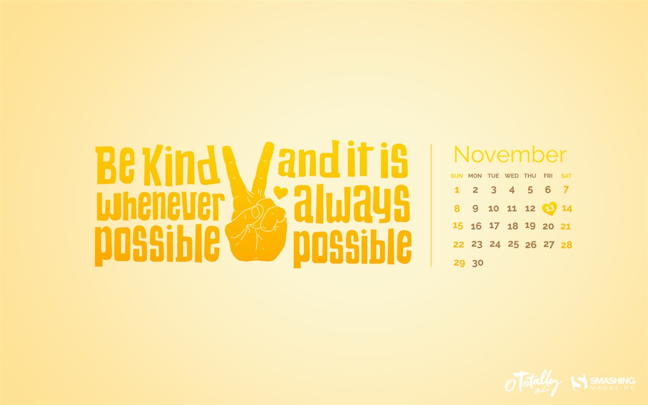 November 2015 Calendar wallpaper (2) #20 - 1280x800