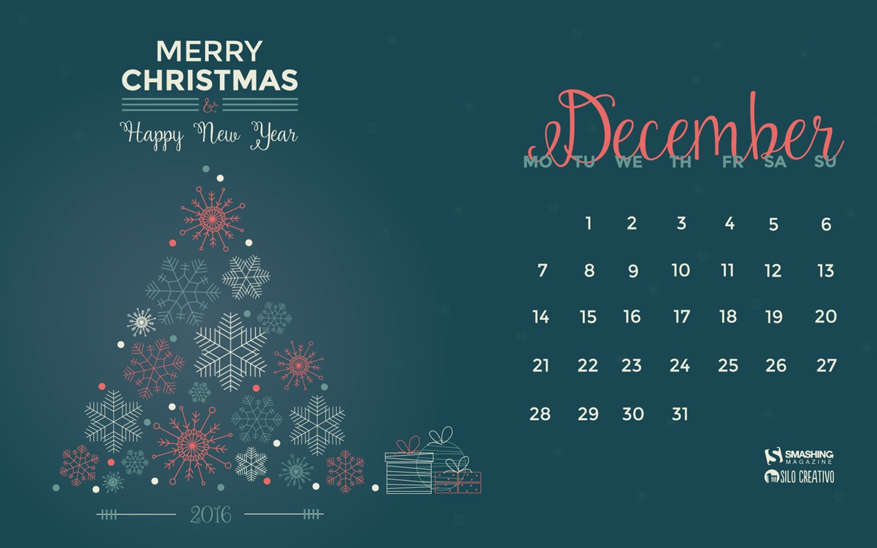 December 2015 Calendar wallpaper (2) #3 - 1280x800