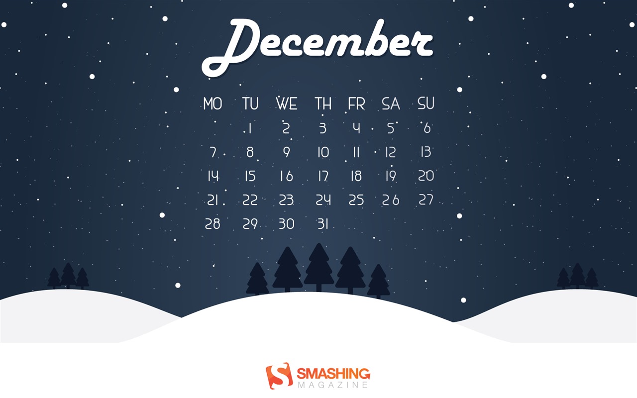 December 2015 Calendar wallpaper (2) #7 - 1280x800