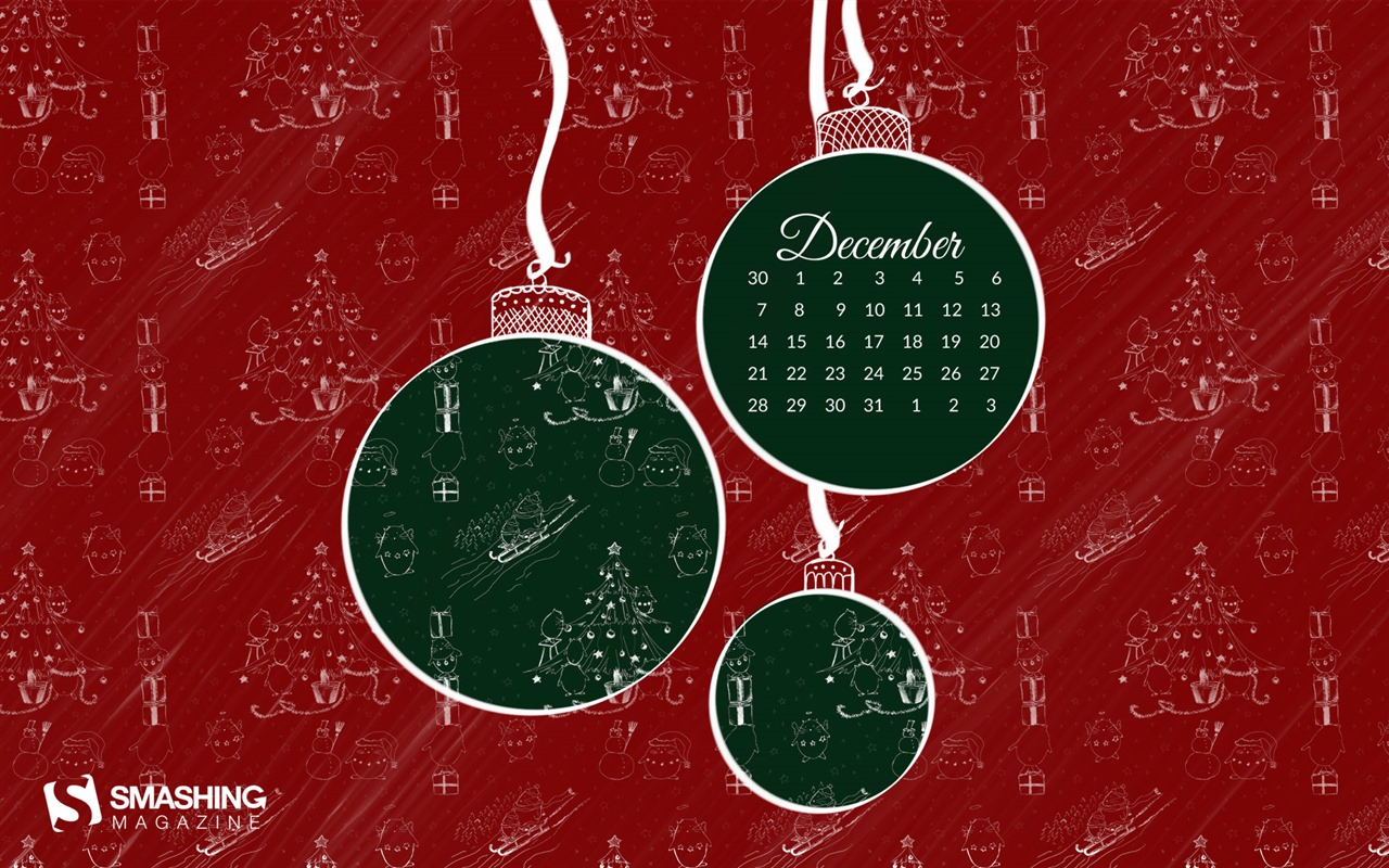 December 2015 Calendar wallpaper (2) #10 - 1280x800