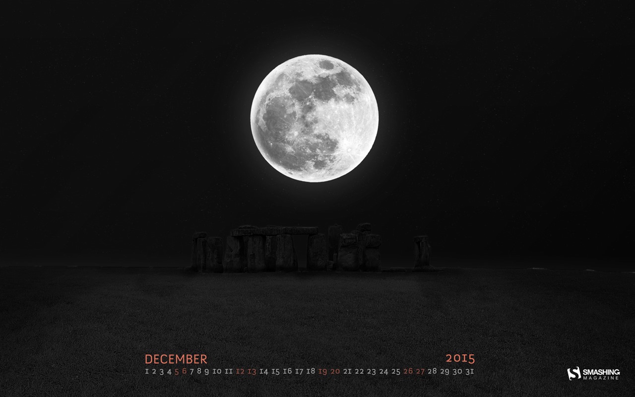 Декабрь 2015 Календарь обои (2) #19 - 1280x800
