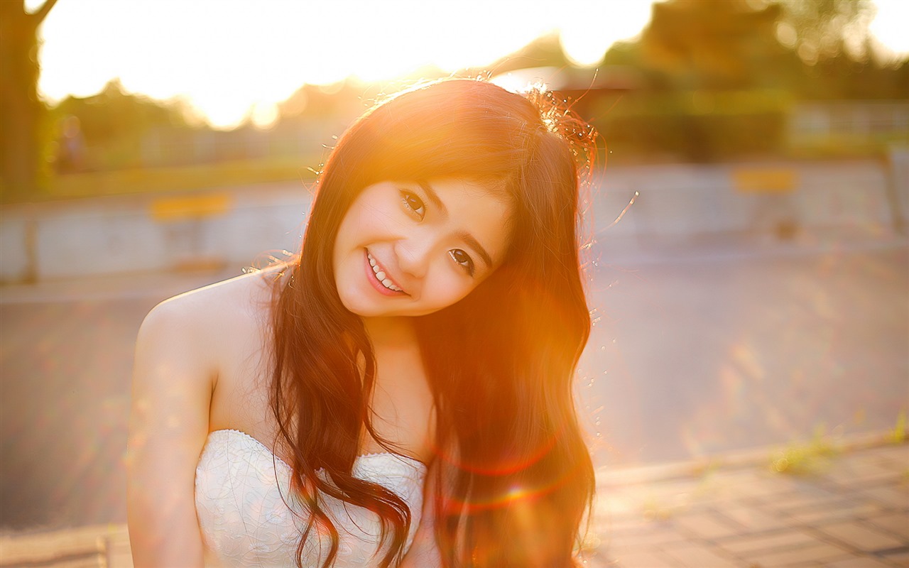 Pure and lovely young Asian girl HD wallpapers collection (1) #4 - 1280x800