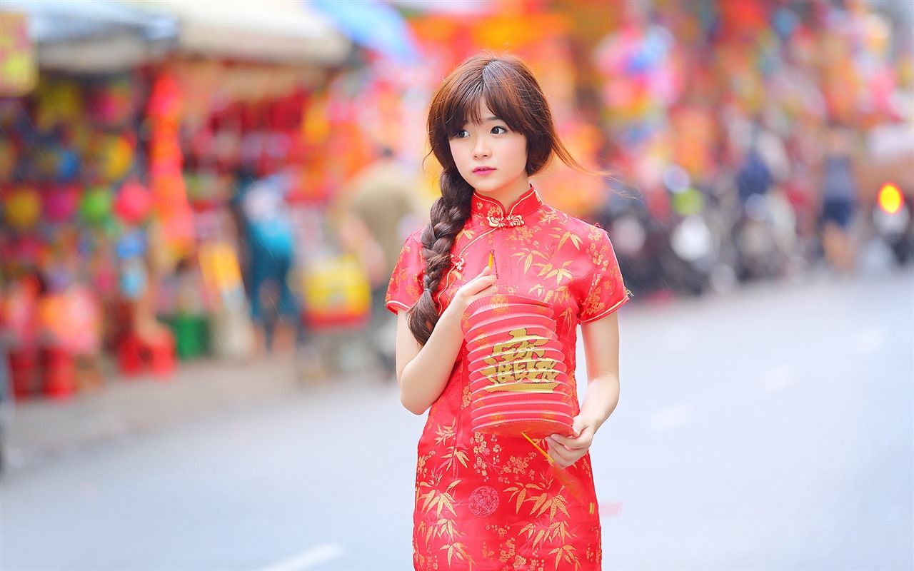 Čistá a krásná mladá Asiatka kolekce HD tapety na plochu (1) #5 - 1280x800
