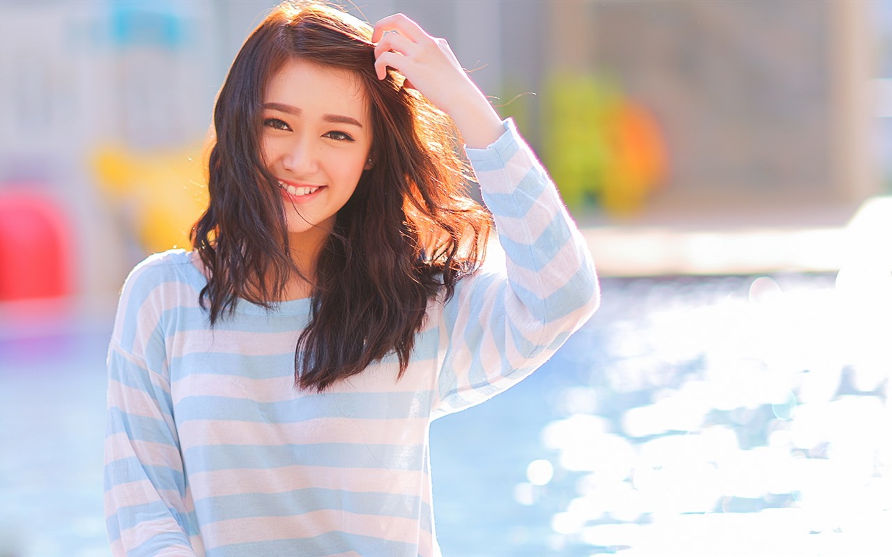 순수하고 사랑스러운 젊은 아시아 여자의 HD 월페이퍼 컬렉션 (1) #22 - 1280x800