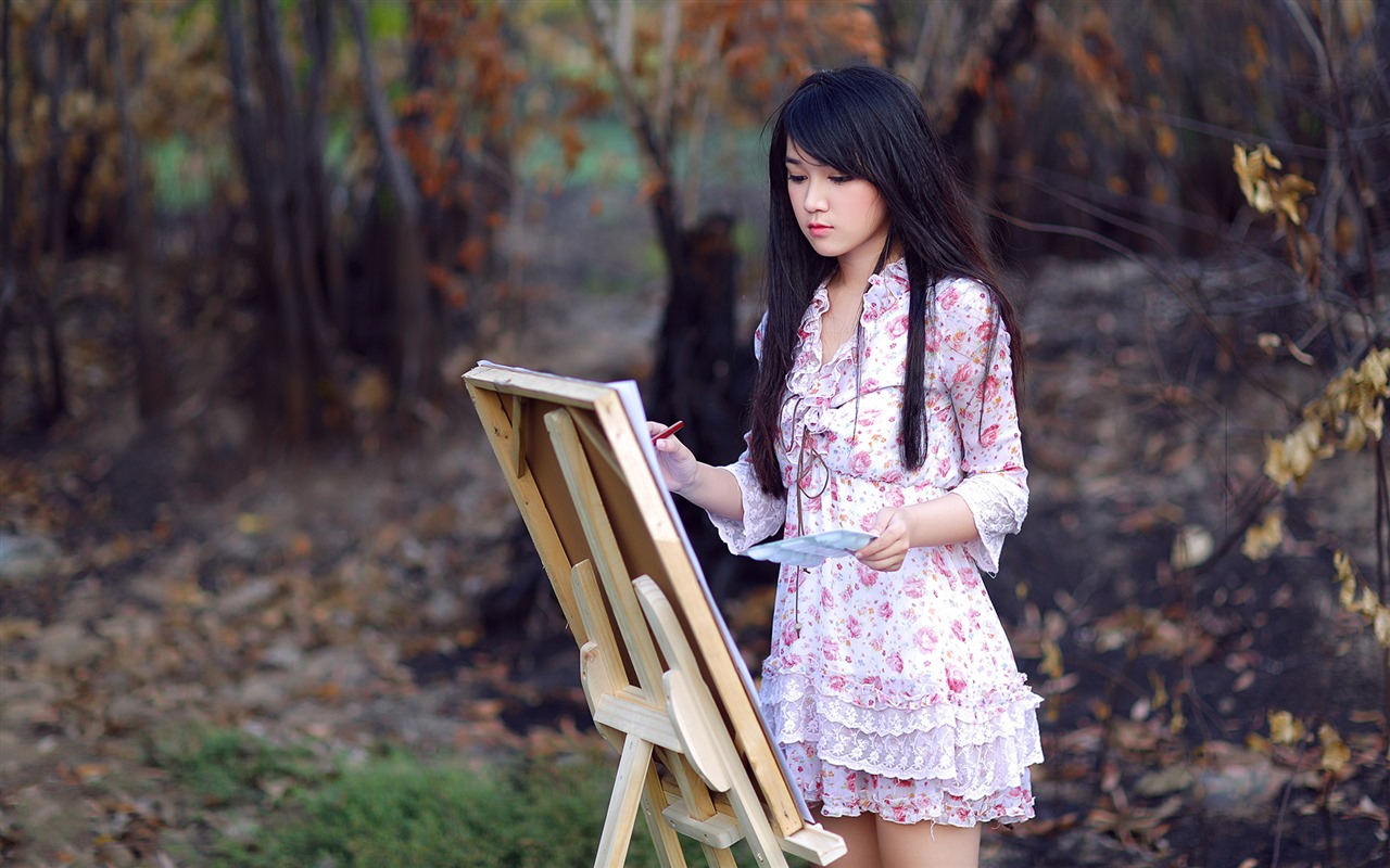 순수하고 사랑스러운 젊은 아시아 여자의 HD 월페이퍼 컬렉션 (1) #25 - 1280x800