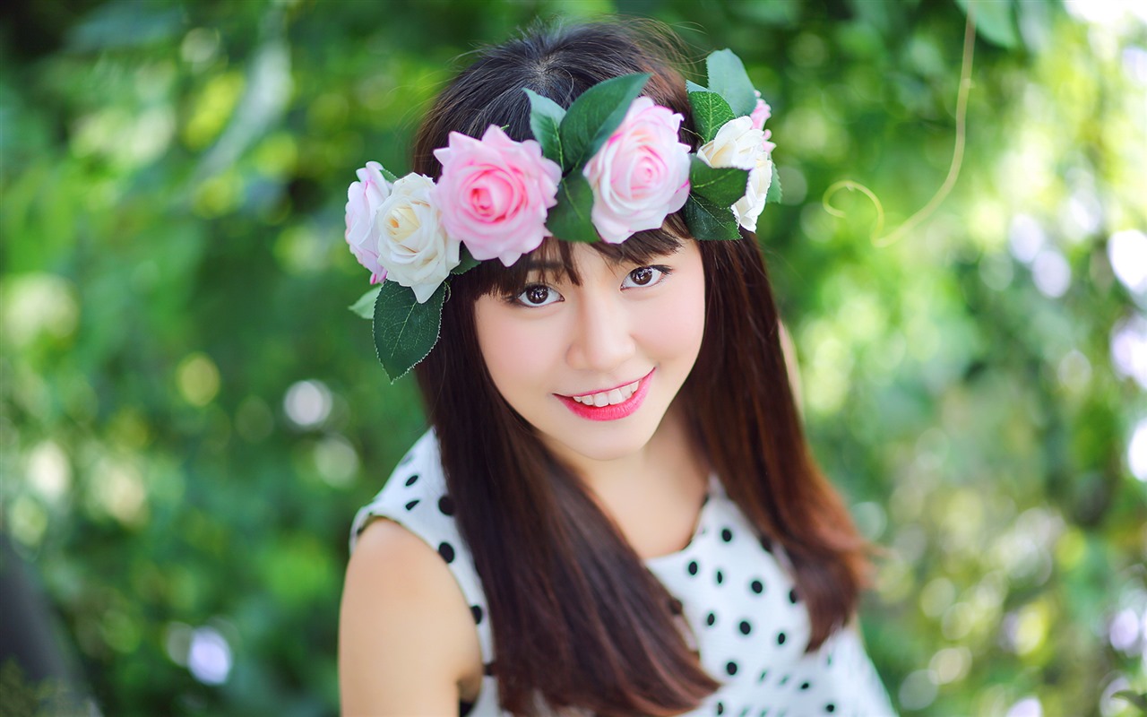 순수하고 사랑스러운 젊은 아시아 여자의 HD 월페이퍼 컬렉션 (1) #37 - 1280x800