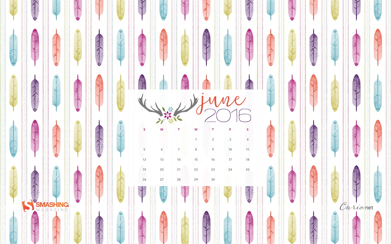 June 2016 calendar wallpaper (2) #10 - 1280x800