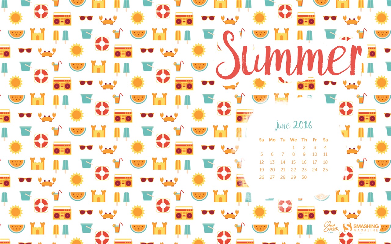 June 2016 calendar wallpaper (2) #18 - 1280x800