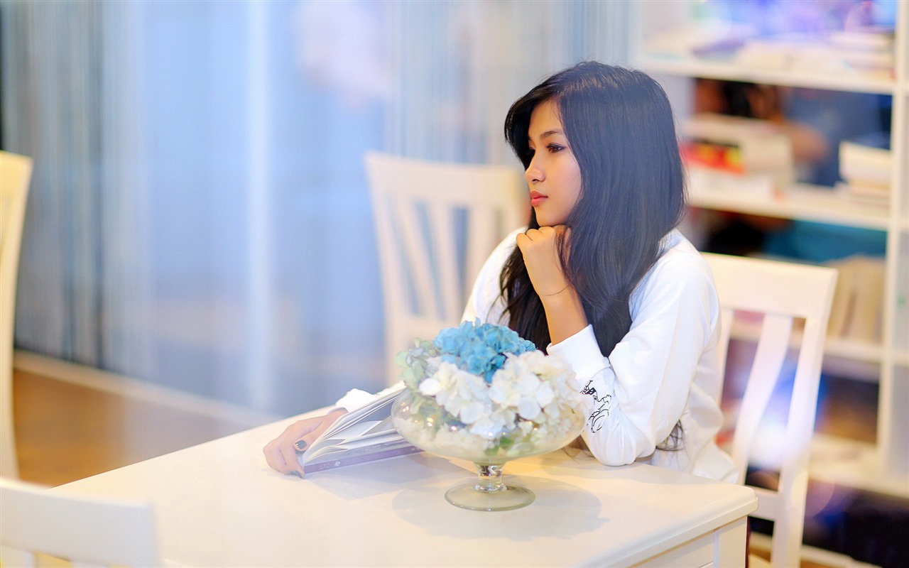 순수하고 사랑스러운 젊은 아시아 여자의 HD 월페이퍼 컬렉션 (2) #8 - 1280x800