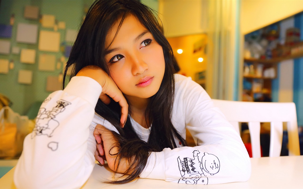 순수하고 사랑스러운 젊은 아시아 여자의 HD 월페이퍼 컬렉션 (2) #9 - 1280x800