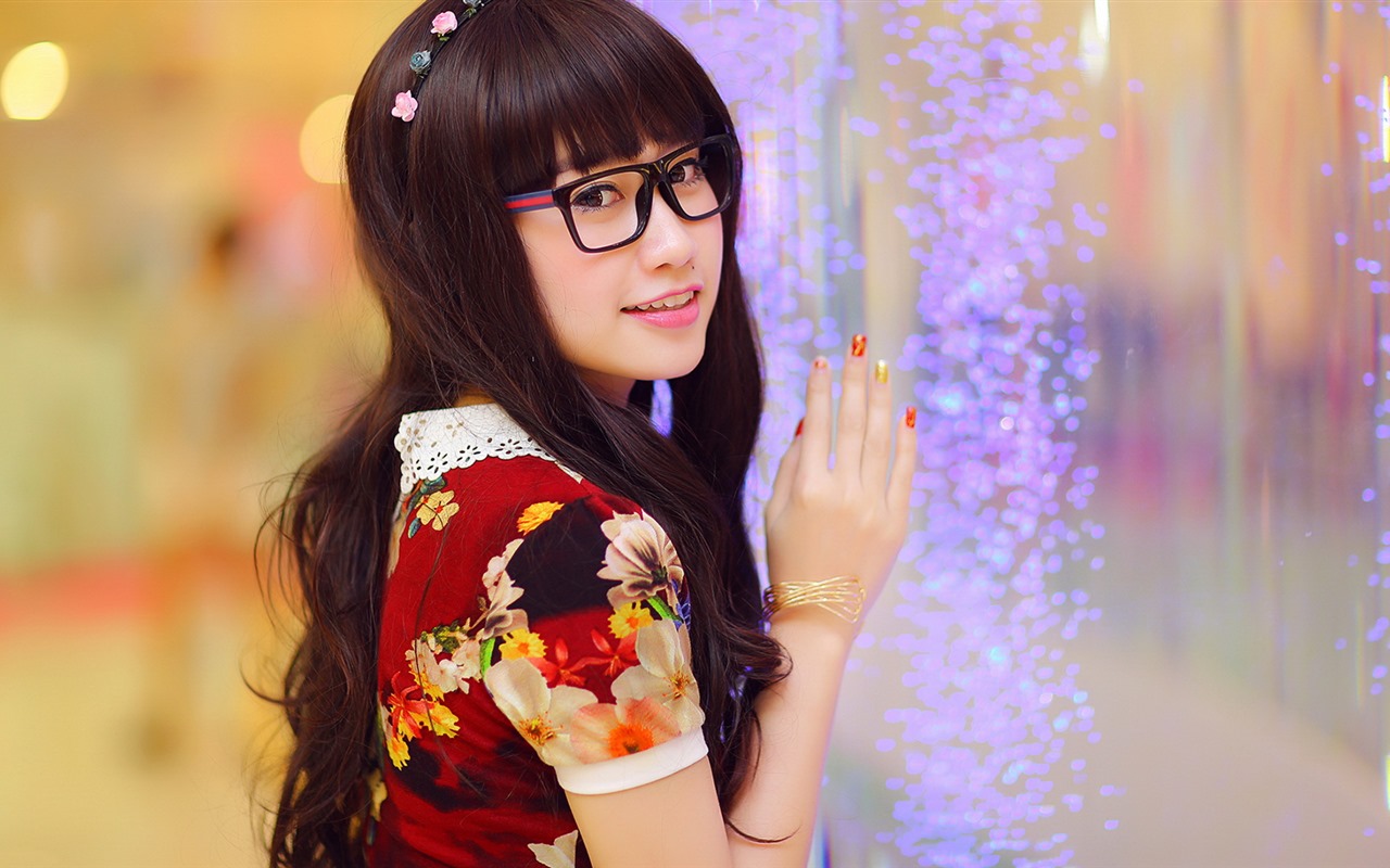清纯可爱年轻的亚洲女孩 高清壁纸合集(二)28 - 1280x800