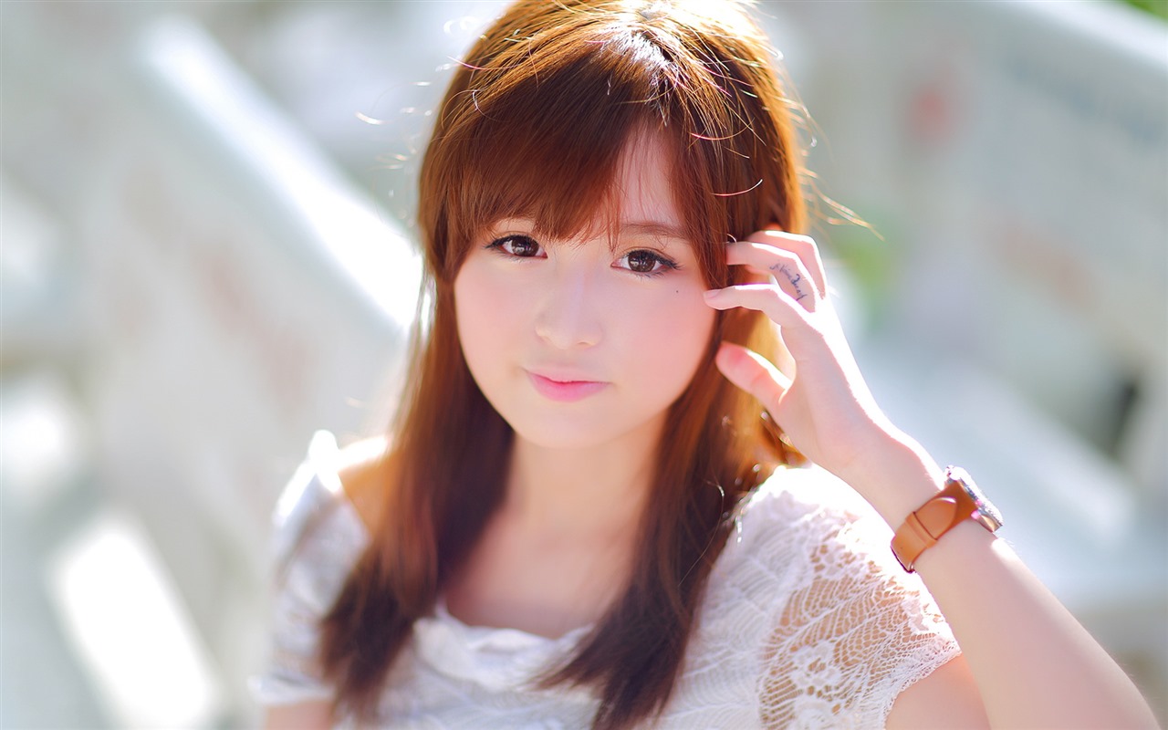 Pure and lovely young Asian girl HD wallpapers collection (2) #36 - 1280x800