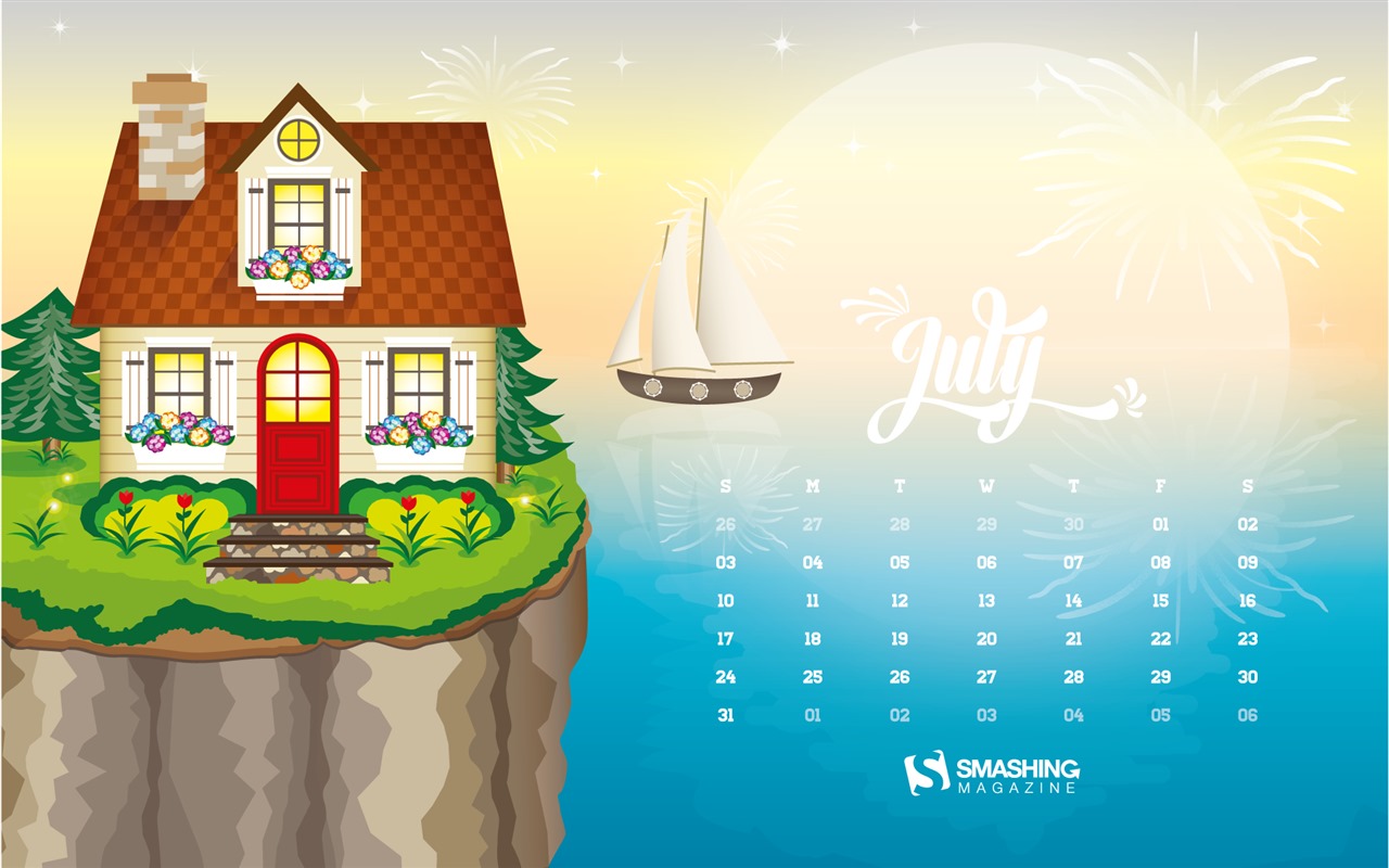 July 2016 calendar wallpaper (2) #1 - 1280x800