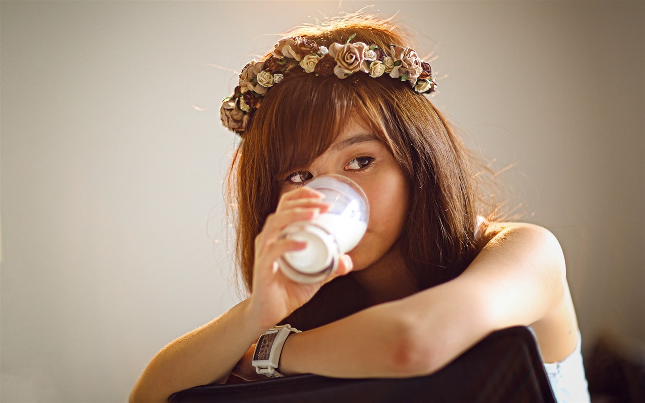 순수하고 사랑스러운 젊은 아시아 여자의 HD 월페이퍼 컬렉션 (3) #7 - 1280x800