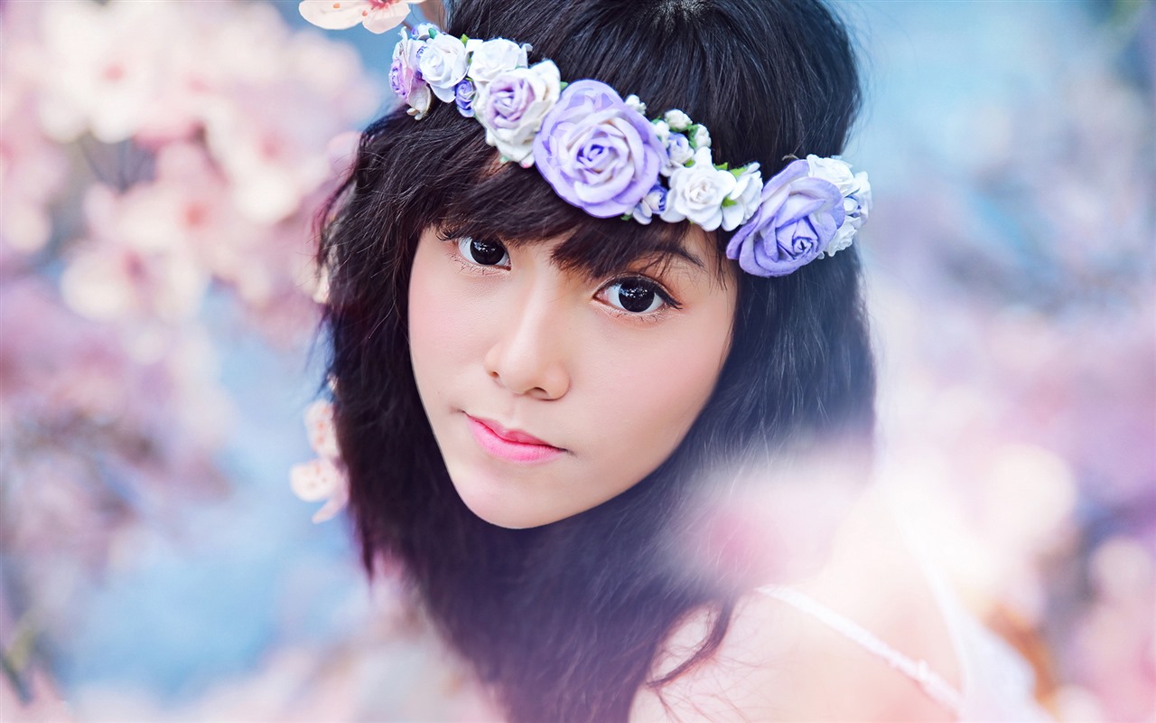 순수하고 사랑스러운 젊은 아시아 여자의 HD 월페이퍼 컬렉션 (3) #18 - 1280x800