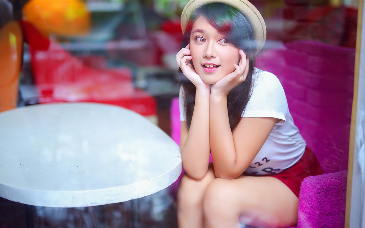 순수하고 사랑스러운 젊은 아시아 여자의 HD 월페이퍼 컬렉션 (3) #39 - 1280x800