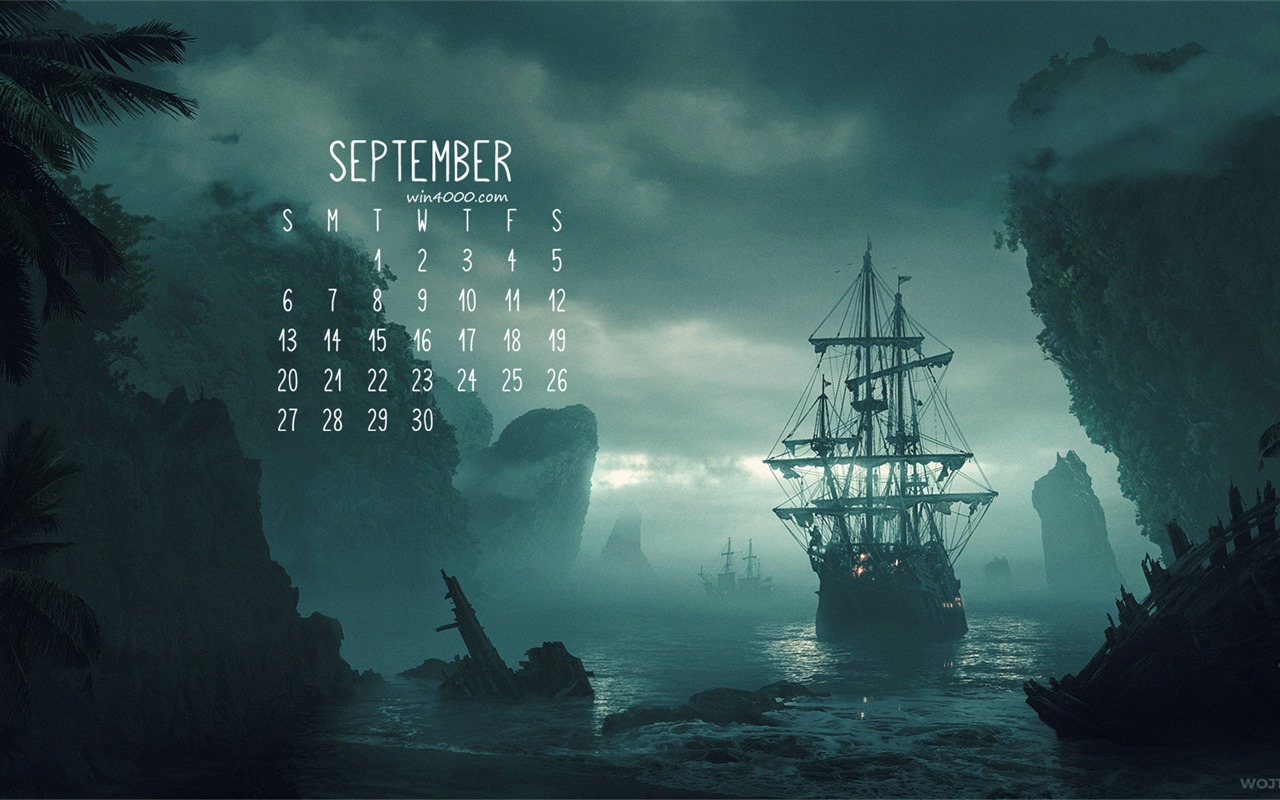 De septiembre de fondo de pantalla de calendario el año 2016 (1) #2 - 1280x800
