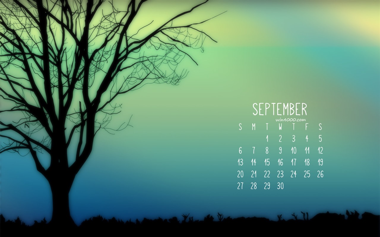 Septembre 2016 calendrier fond d'écran (2) #5 - 1280x800
