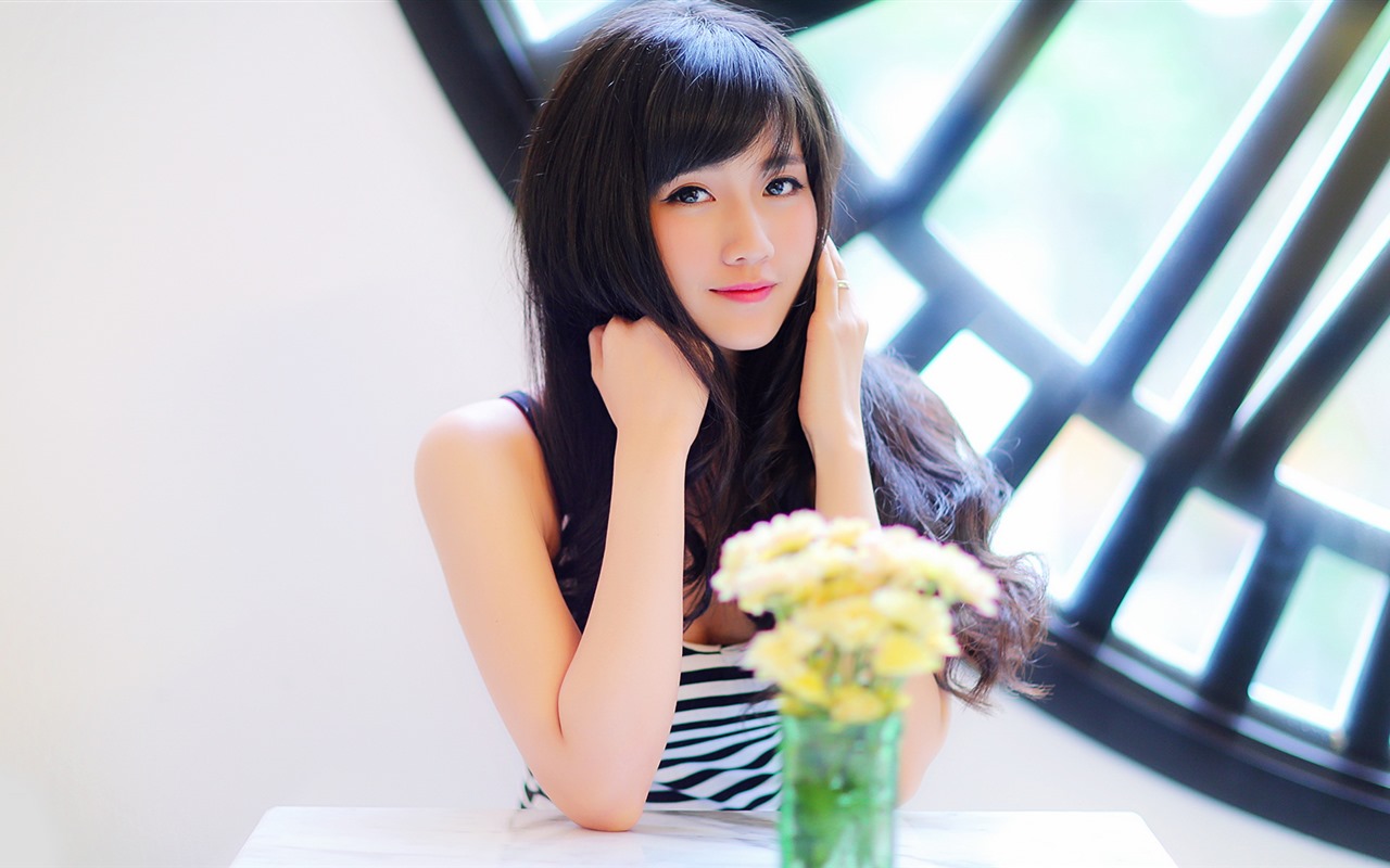 Reine und schöne junge asiatische Mädchen HD-Wallpaper  Kollektion (4) #7 - 1280x800