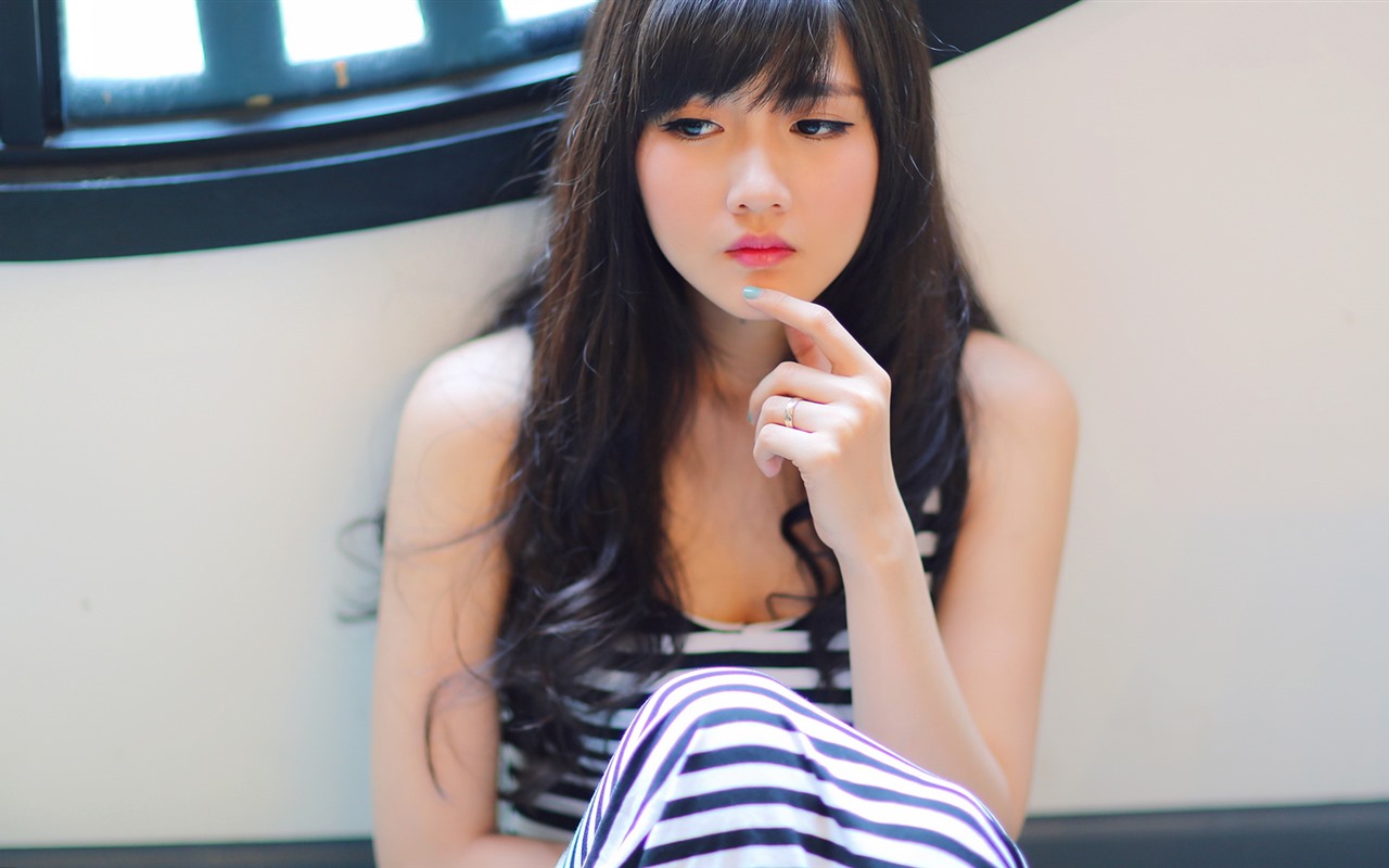 清纯可爱年轻的亚洲女孩 高清壁纸合集(四)8 - 1280x800
