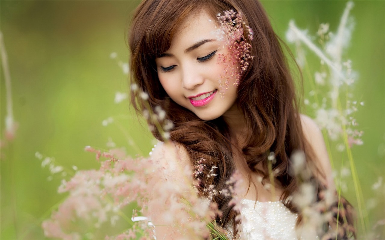 순수하고 사랑스러운 젊은 아시아 여자의 HD 월페이퍼 컬렉션 (4) #24 - 1280x800