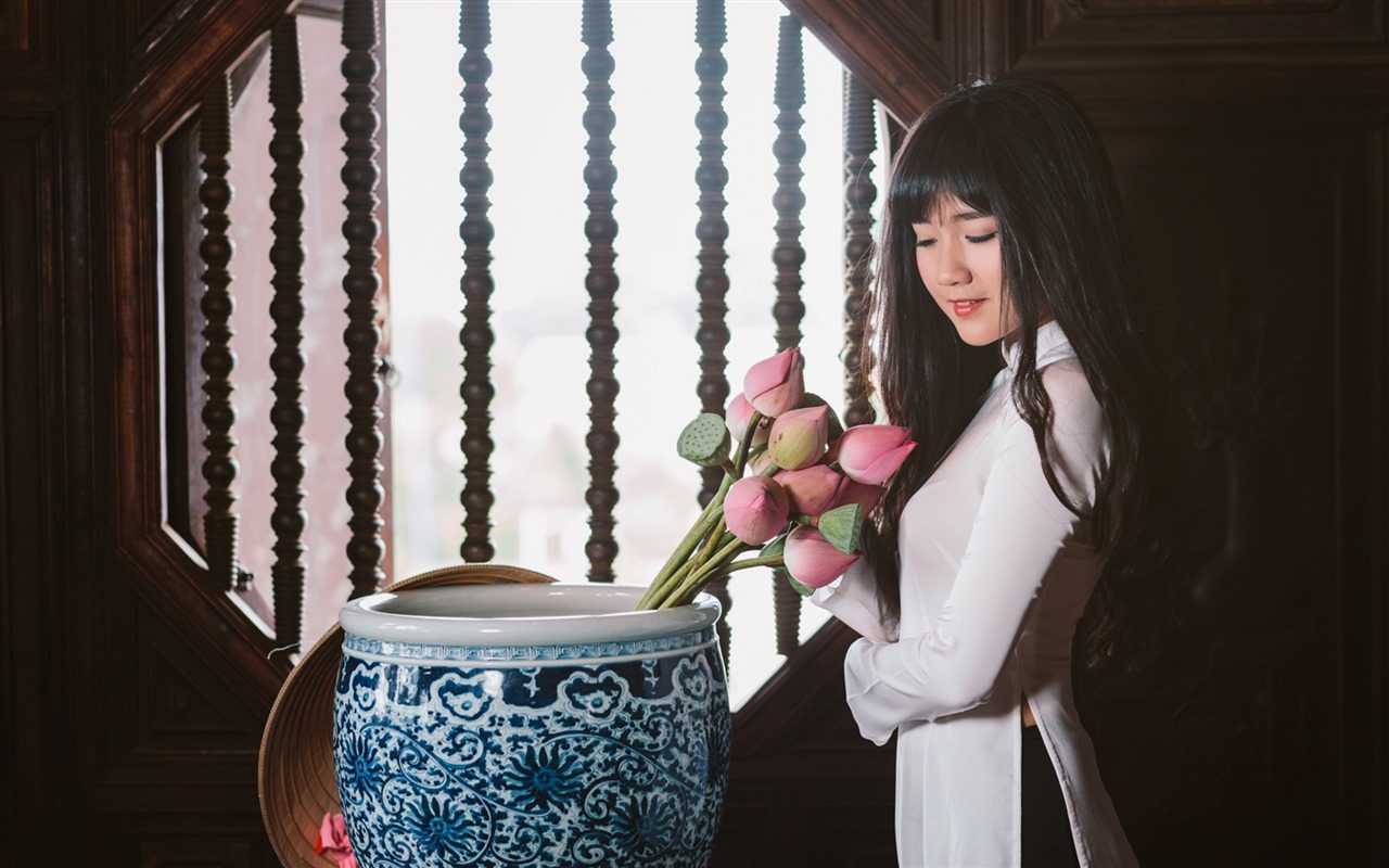 Reine und schöne junge asiatische Mädchen HD-Wallpaper  Kollektion (4) #40 - 1280x800