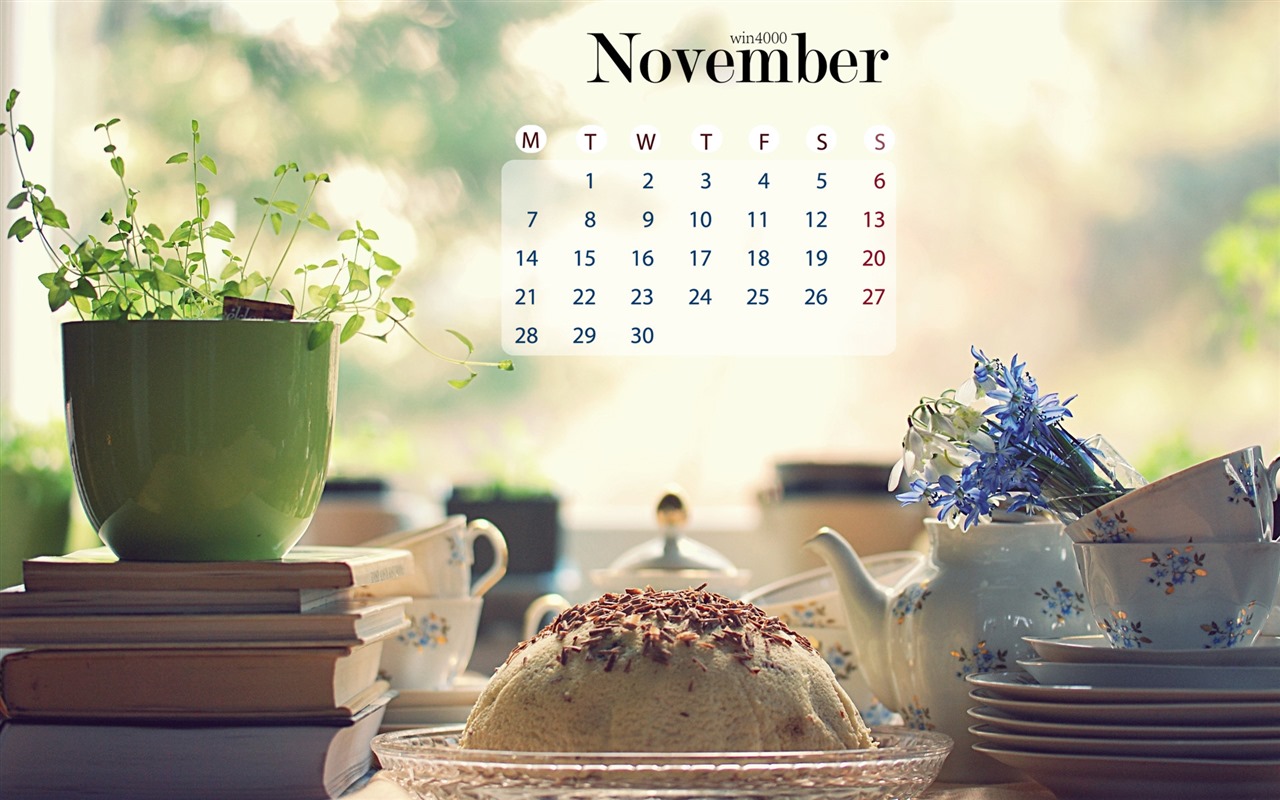 Ноябрь 2016 обои календарь (1) #18 - 1280x800