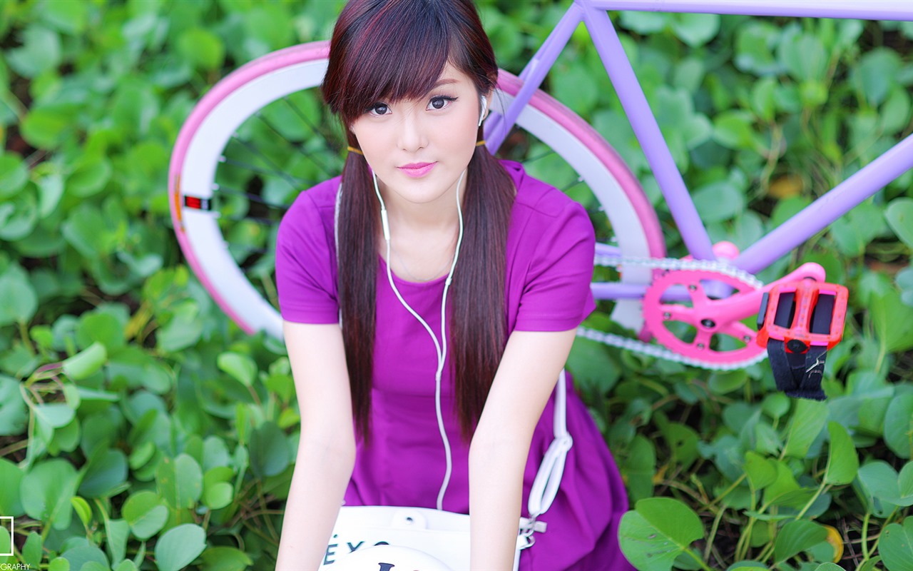 순수하고 사랑스러운 젊은 아시아 여자의 HD 월페이퍼 컬렉션 (5) #34 - 1280x800