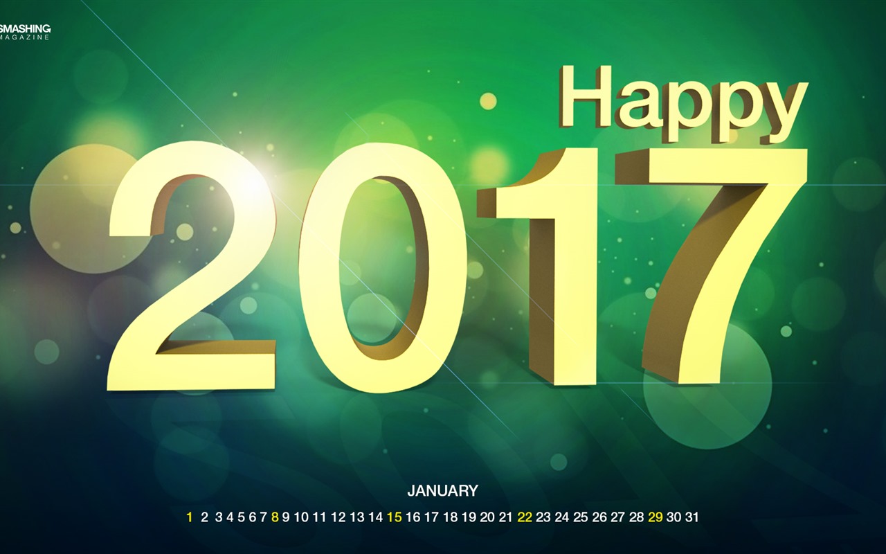 Januar 2017 Kalender Hintergrund (2) #1 - 1280x800