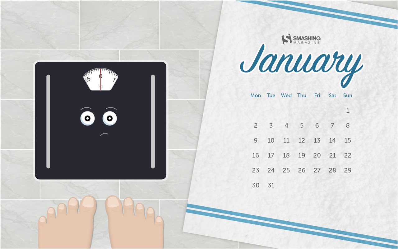 Januar 2017 Kalender Hintergrund (2) #17 - 1280x800