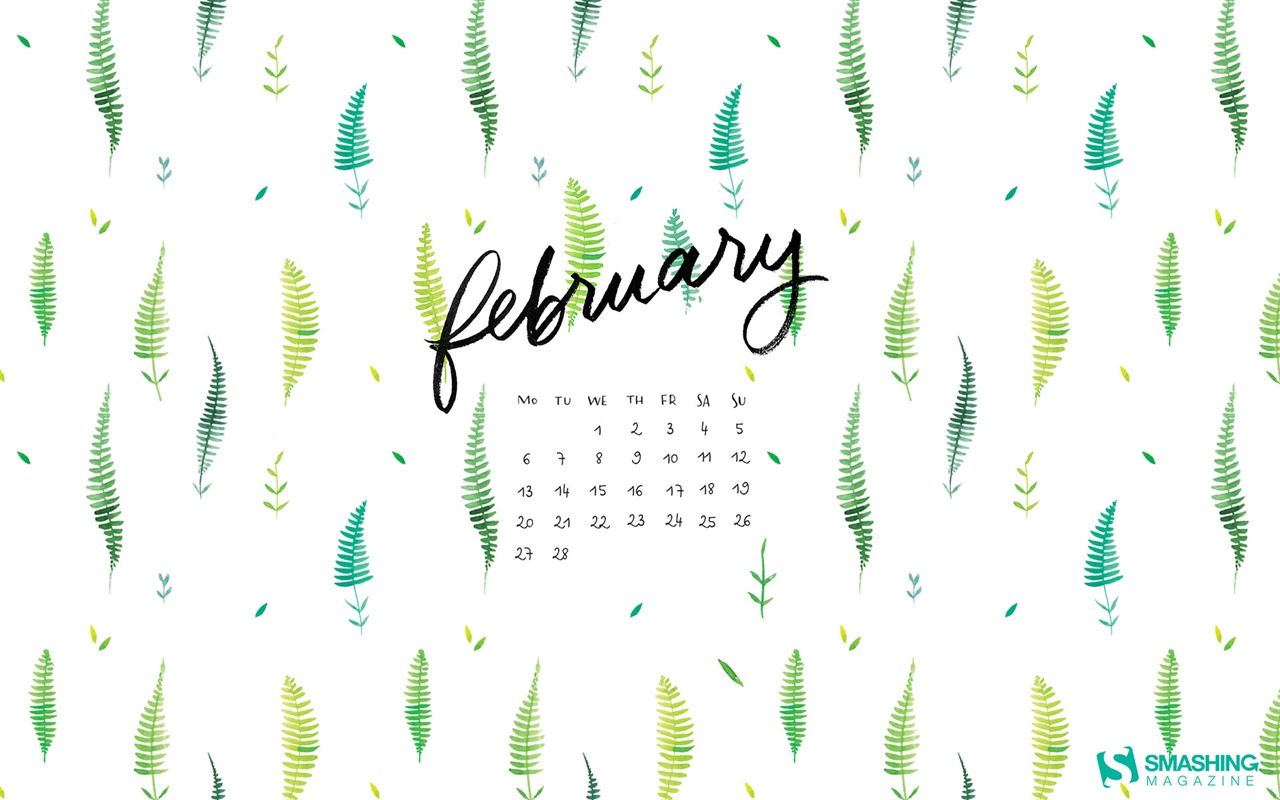 Fondo de escritorio de calendario de febrero de 2017 (1) #16 - 1280x800