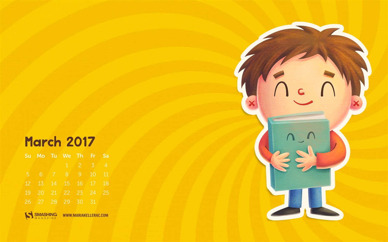 Března 2017 kalendář tapeta (1) #20 - 1280x800