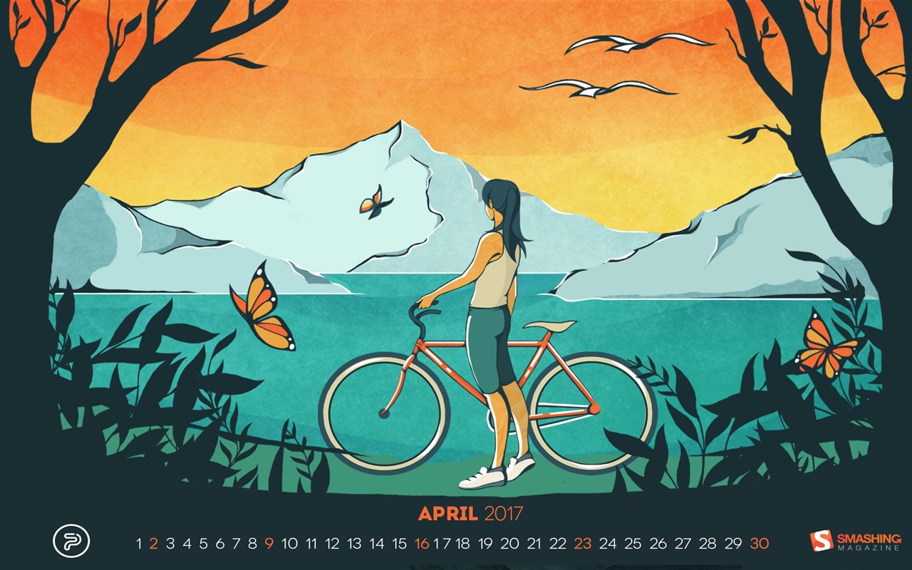 April 2017 calendar wallpaper (1) #1 - 1280x800