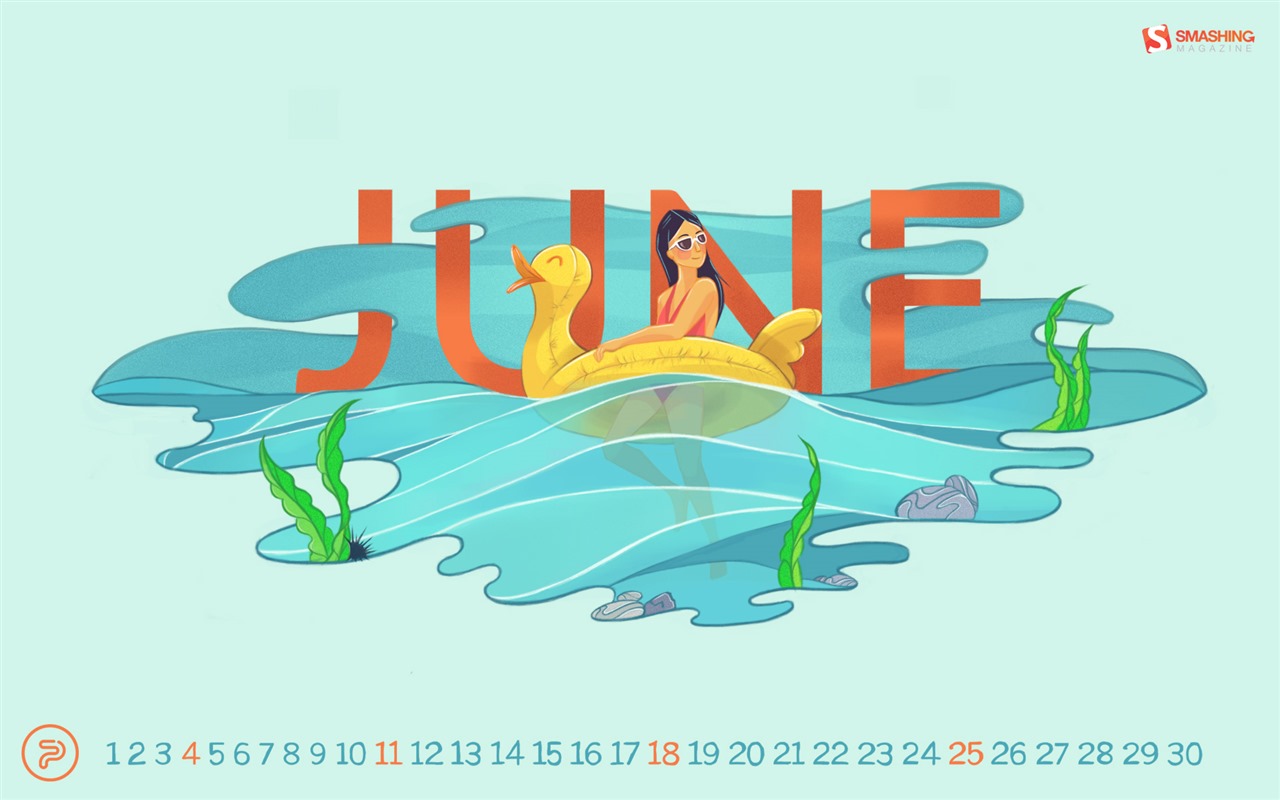 2017年6月のカレンダーの壁紙 #9 - 1280x800
