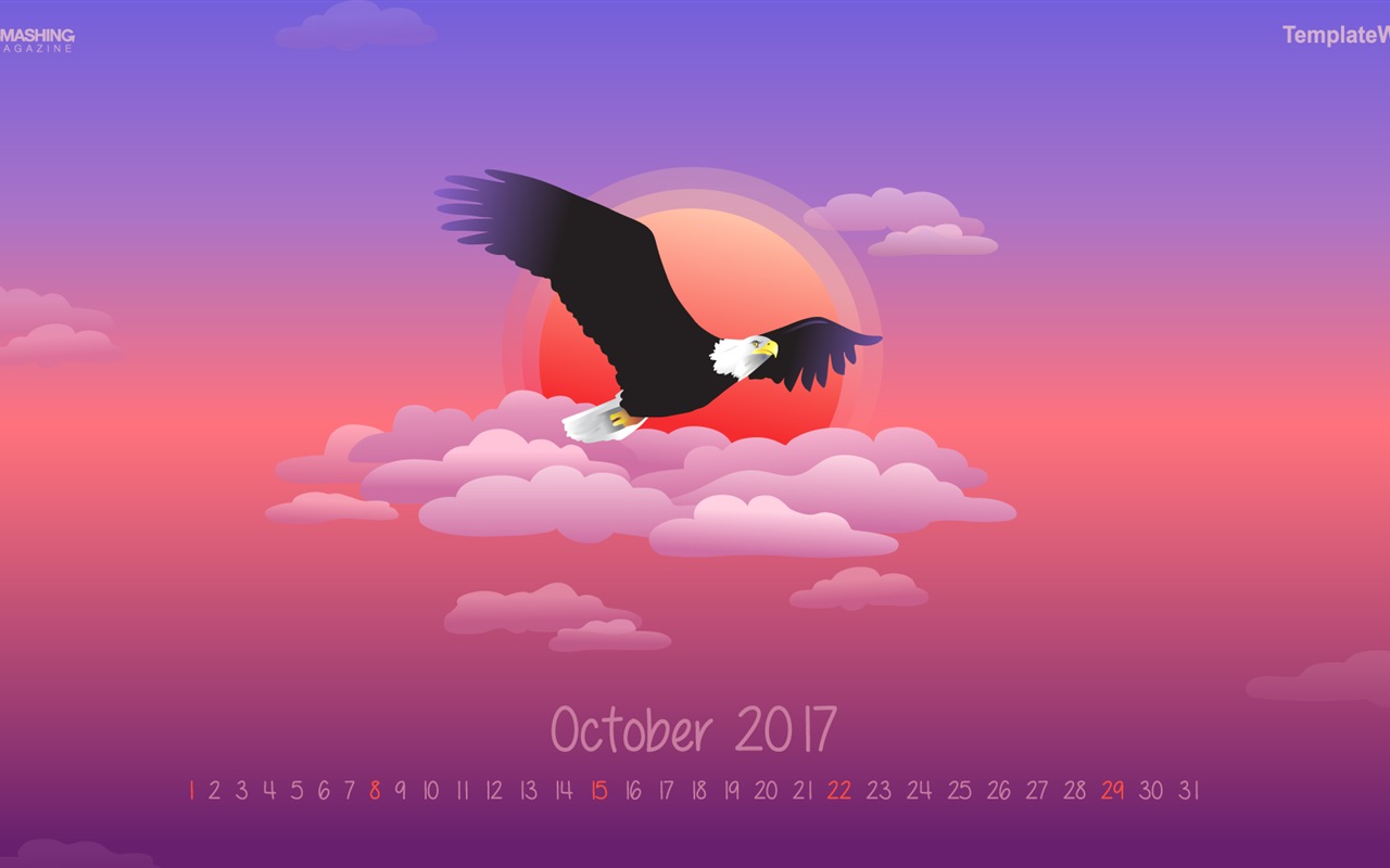 Октябрь 2017 календарь обои #7 - 1280x800